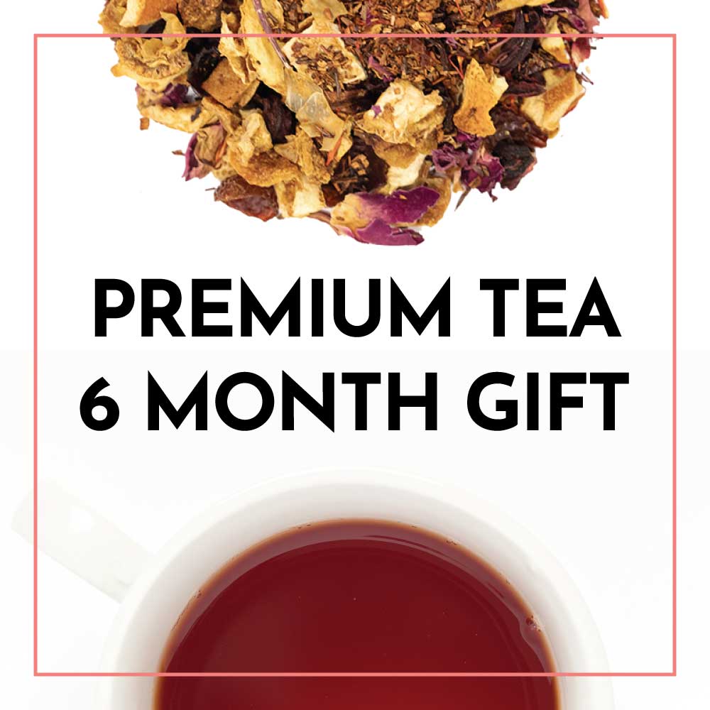 Premium Tea Gift - 6 Month Tea Samples Gift Box - Free Shipping - One-Time Purchase