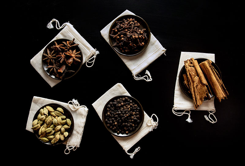 The most common spices for chai tea